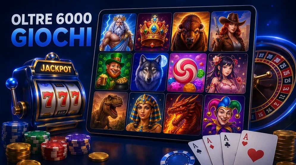 griglia di slot machine da provider diversi su schermo