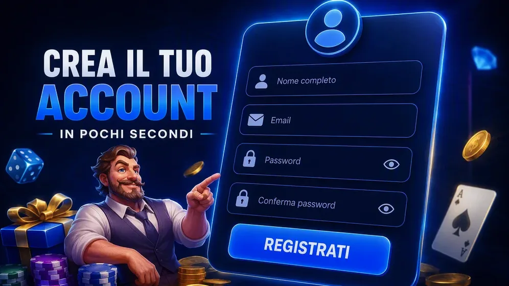 modulo di registrazione online con campi email e password